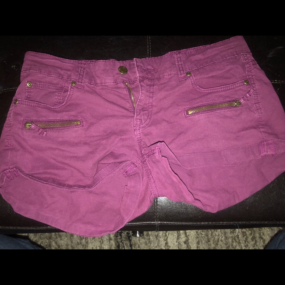 Maroon short shorts!